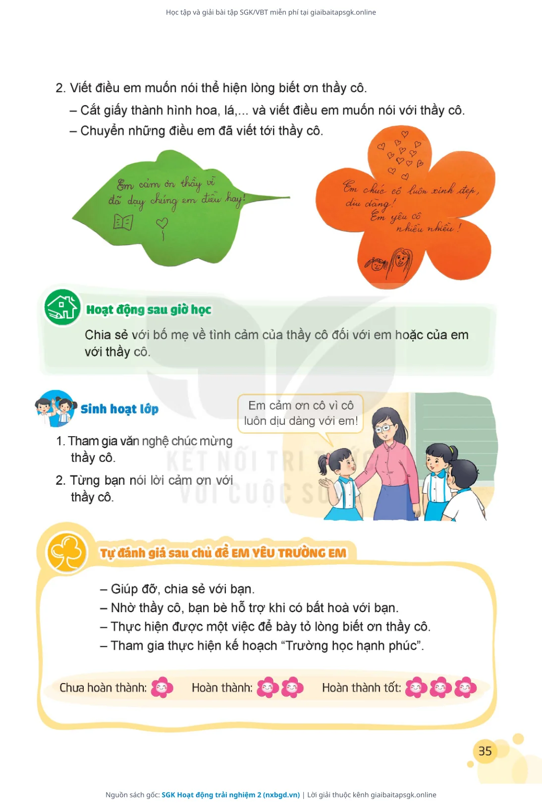 Trang 36 sách giáo khoa SGK Hoạt động trải nghiệm 2 thu nhỏ