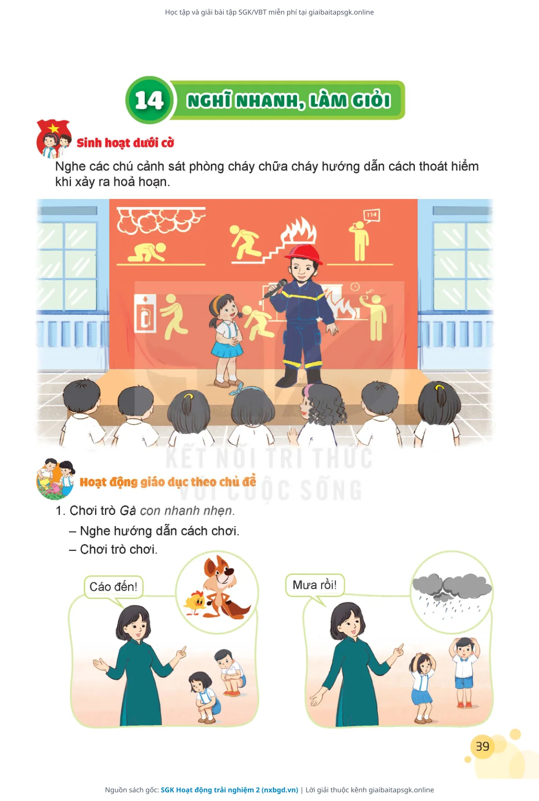 Trang 39 sách giáo khoa SGK Hoạt động trải nghiệm 2 bản chuẩn