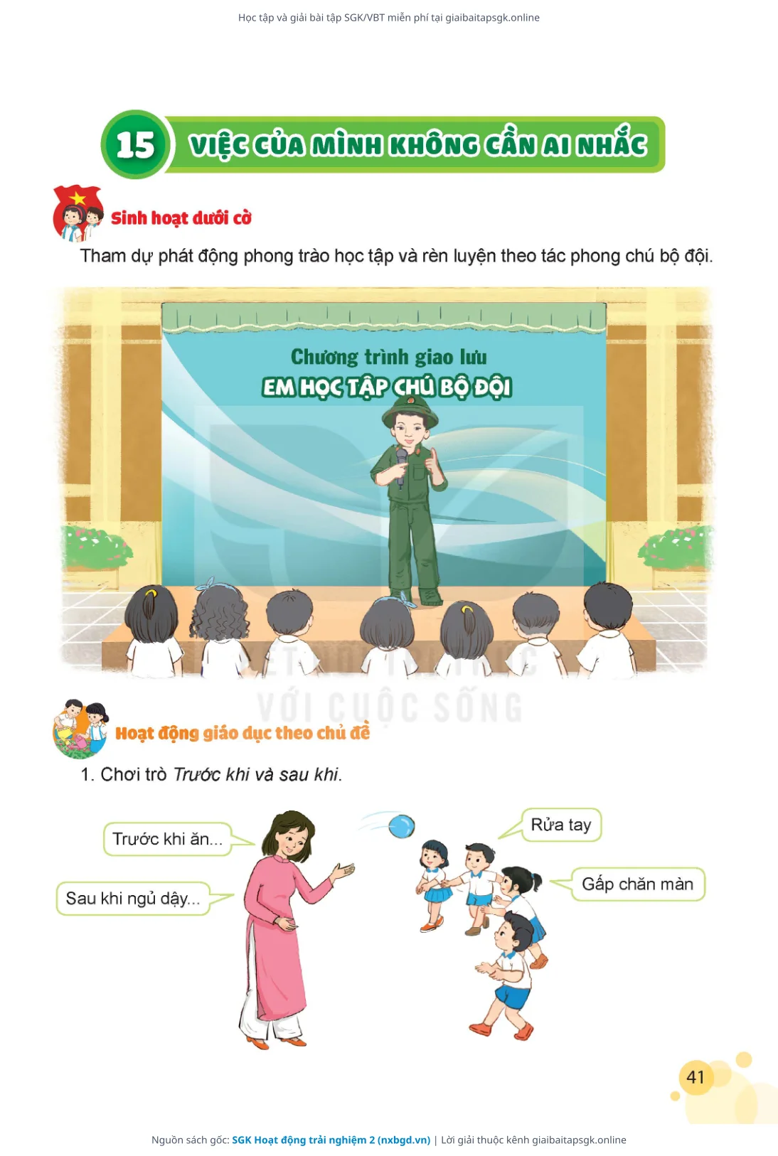 Trang 42 sách giáo khoa SGK Hoạt động trải nghiệm 2 thu nhỏ