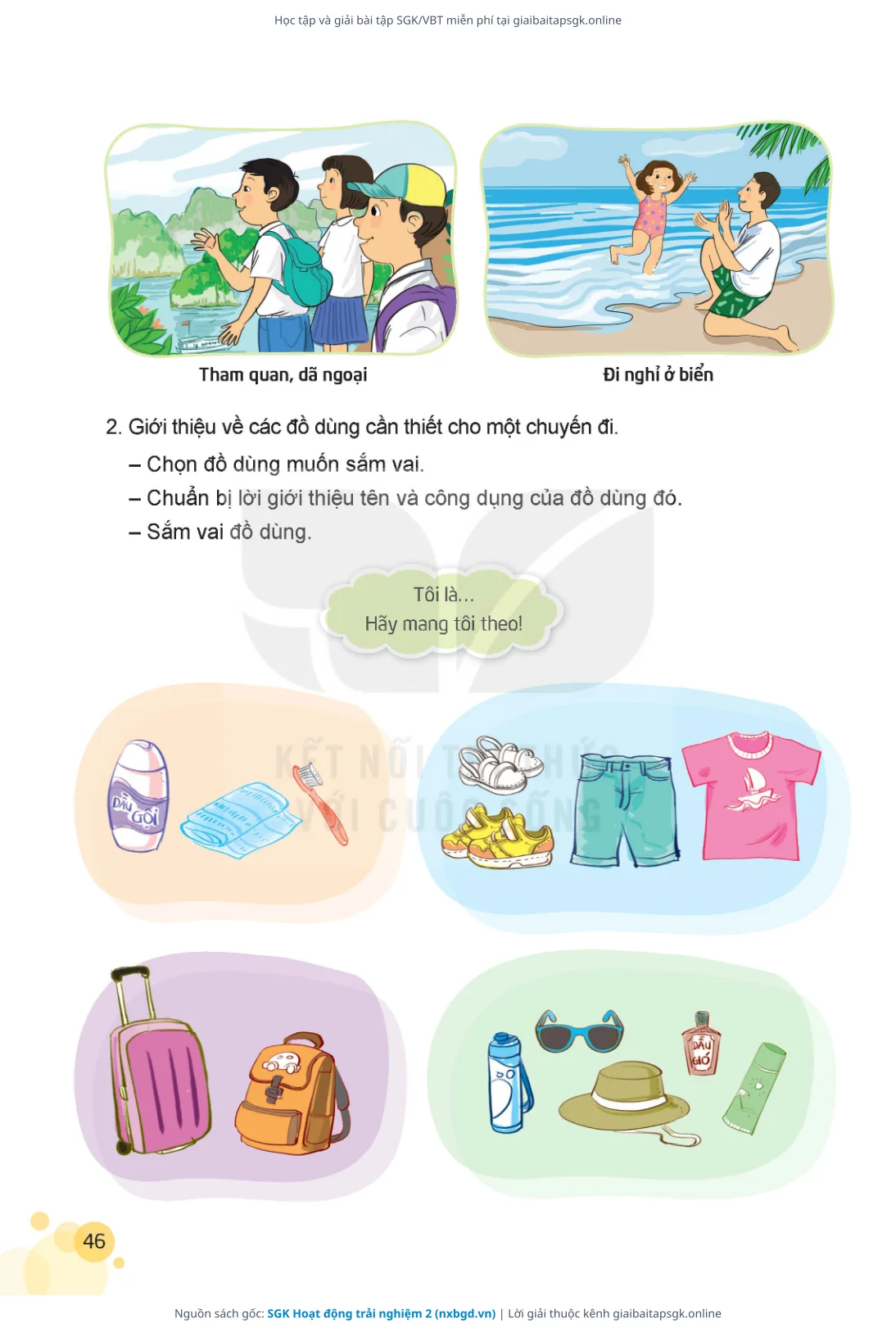 Trang 46 sách giáo khoa SGK Hoạt động trải nghiệm 2 thu nhỏ