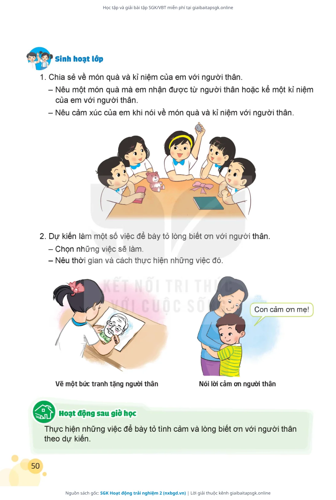 Trang 51 sách giáo khoa SGK Hoạt động trải nghiệm 2 thu nhỏ