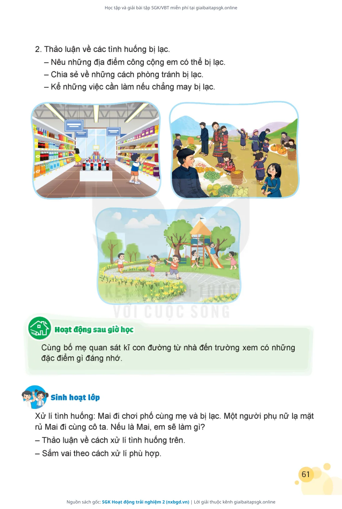 Trang 61 sách giáo khoa SGK Hoạt động trải nghiệm 2 thu nhỏ