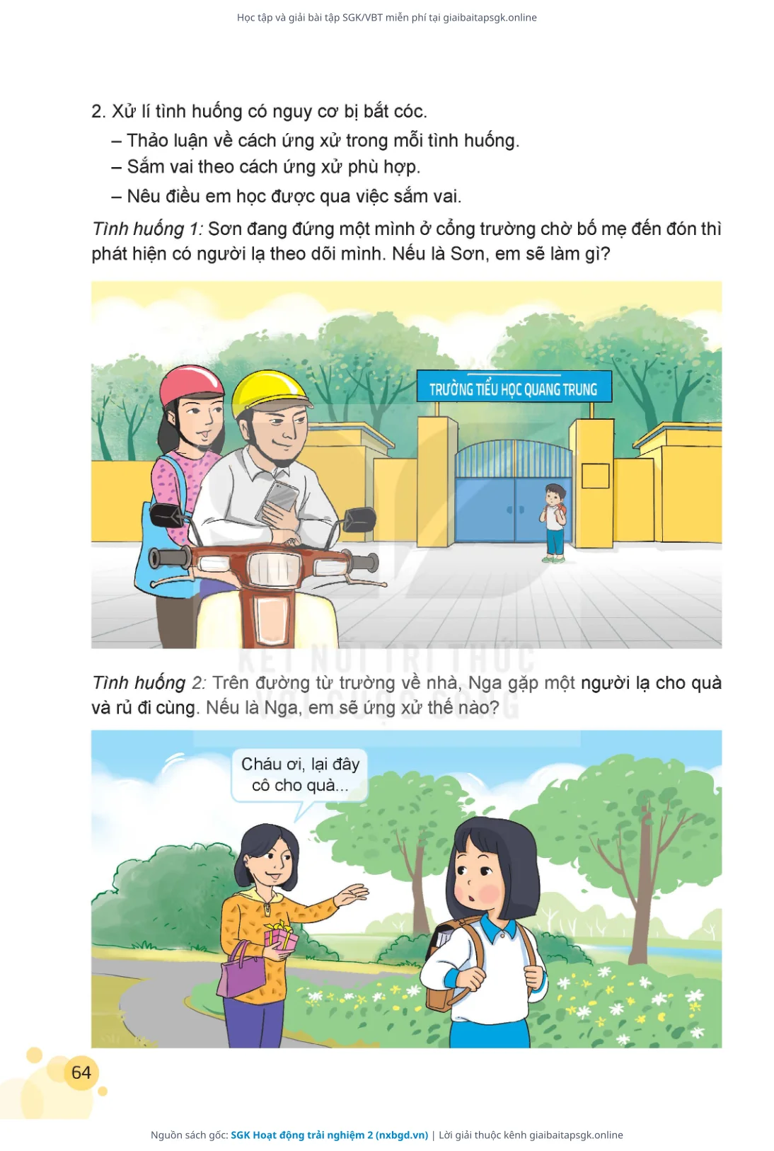 Trang 64 sách giáo khoa SGK Hoạt động trải nghiệm 2 thu nhỏ