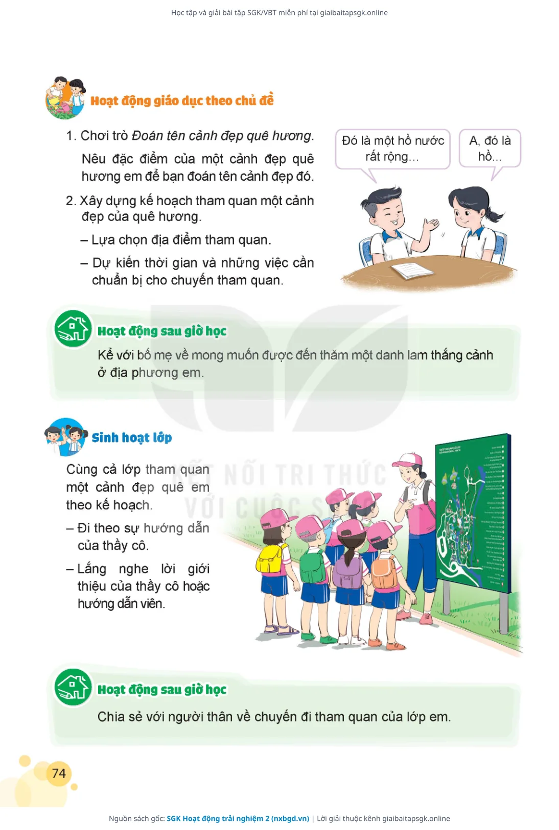 Trang 75 sách giáo khoa SGK Hoạt động trải nghiệm 2 thu nhỏ