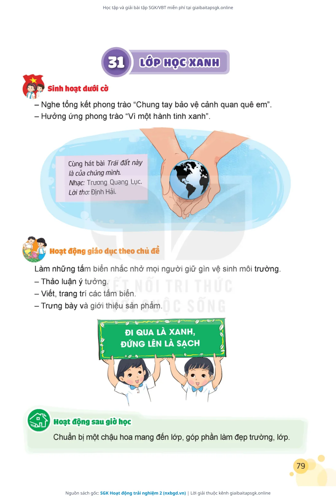 Trang 79 sách giáo khoa SGK Hoạt động trải nghiệm 2 bản chuẩn