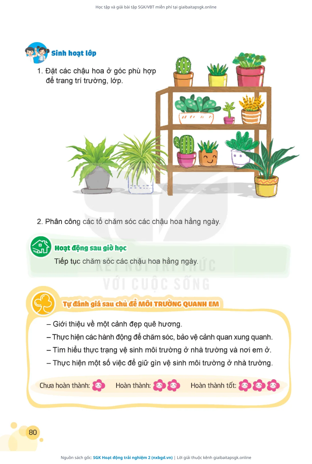 Trang 80 sách giáo khoa SGK Hoạt động trải nghiệm 2 thu nhỏ