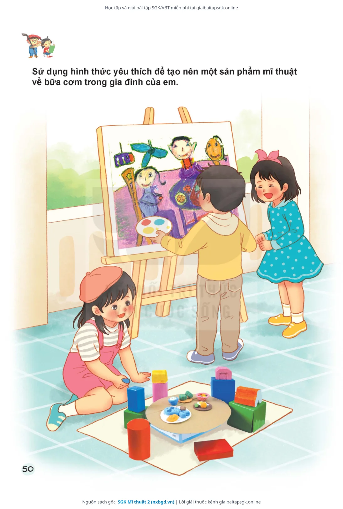 Trang 50 sách giáo khoa SGK Mĩ thuật 2 thu nhỏ