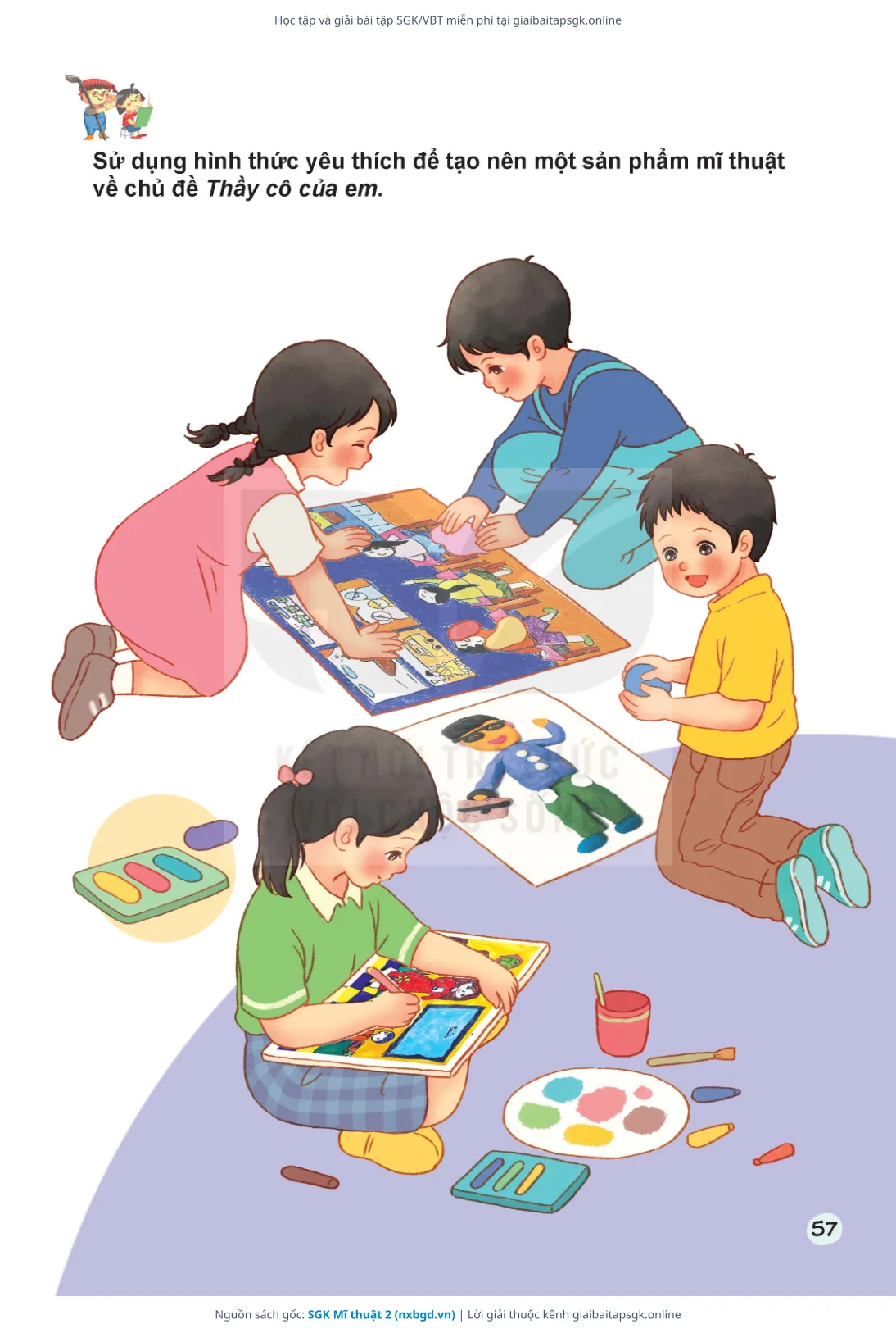 Trang 57 sách giáo khoa SGK Mĩ thuật 2 thu nhỏ