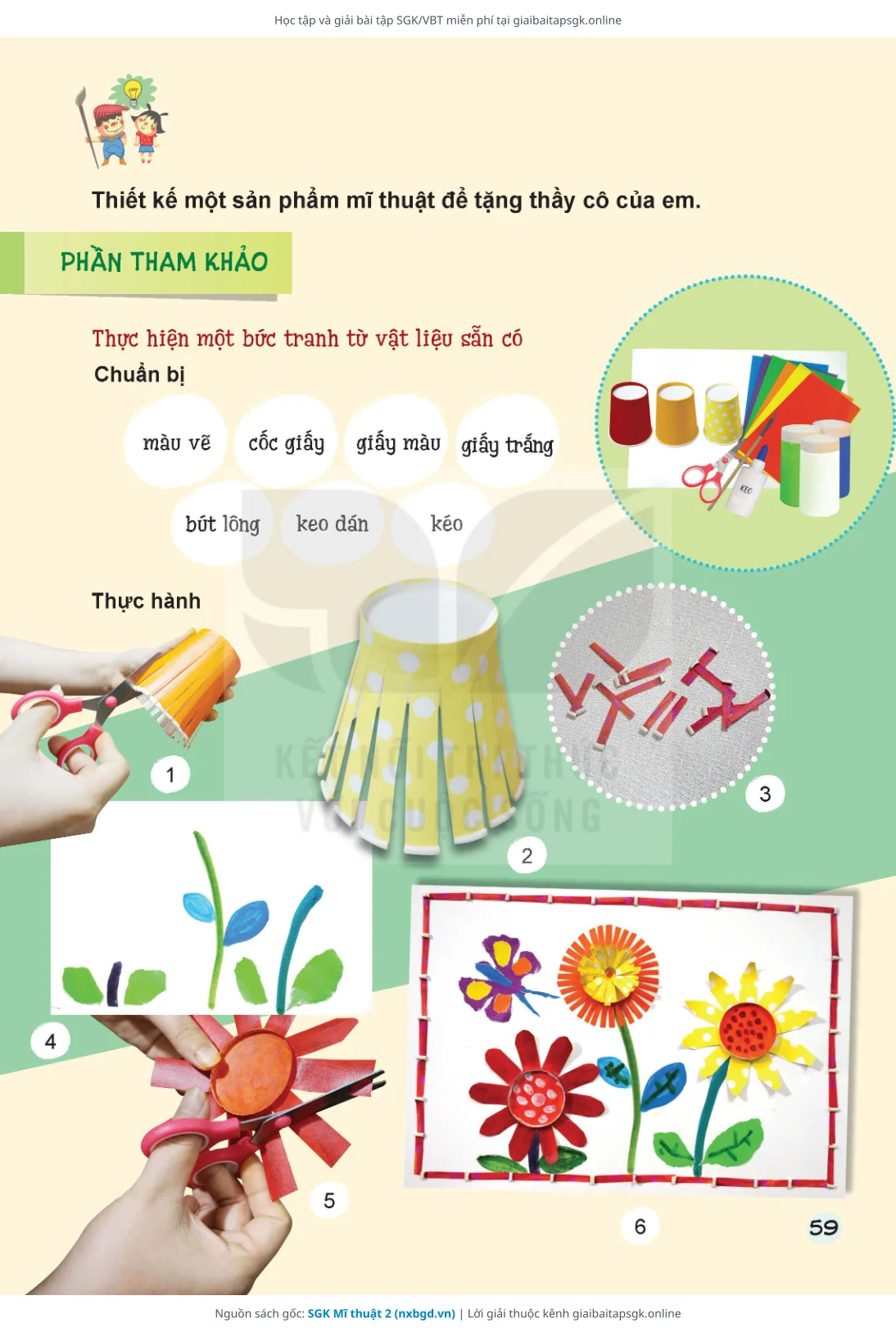 Trang 59 sách giáo khoa SGK Mĩ thuật 2 thu nhỏ