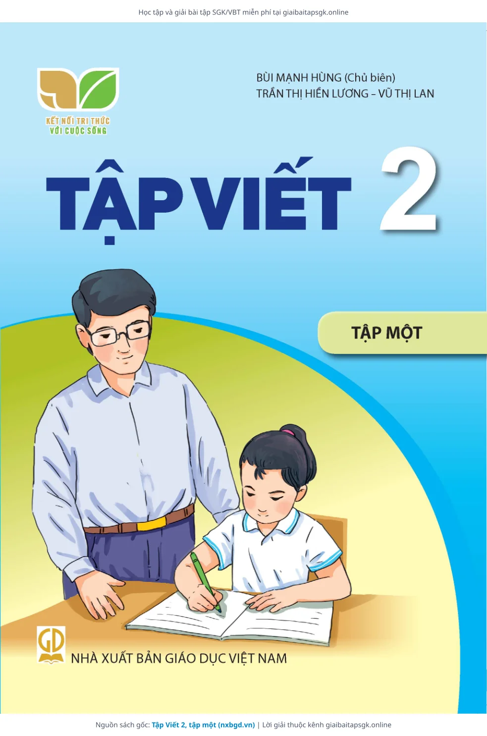 Trang 1 sách giáo khoa Tập Viết 2, tập một bản chuẩn