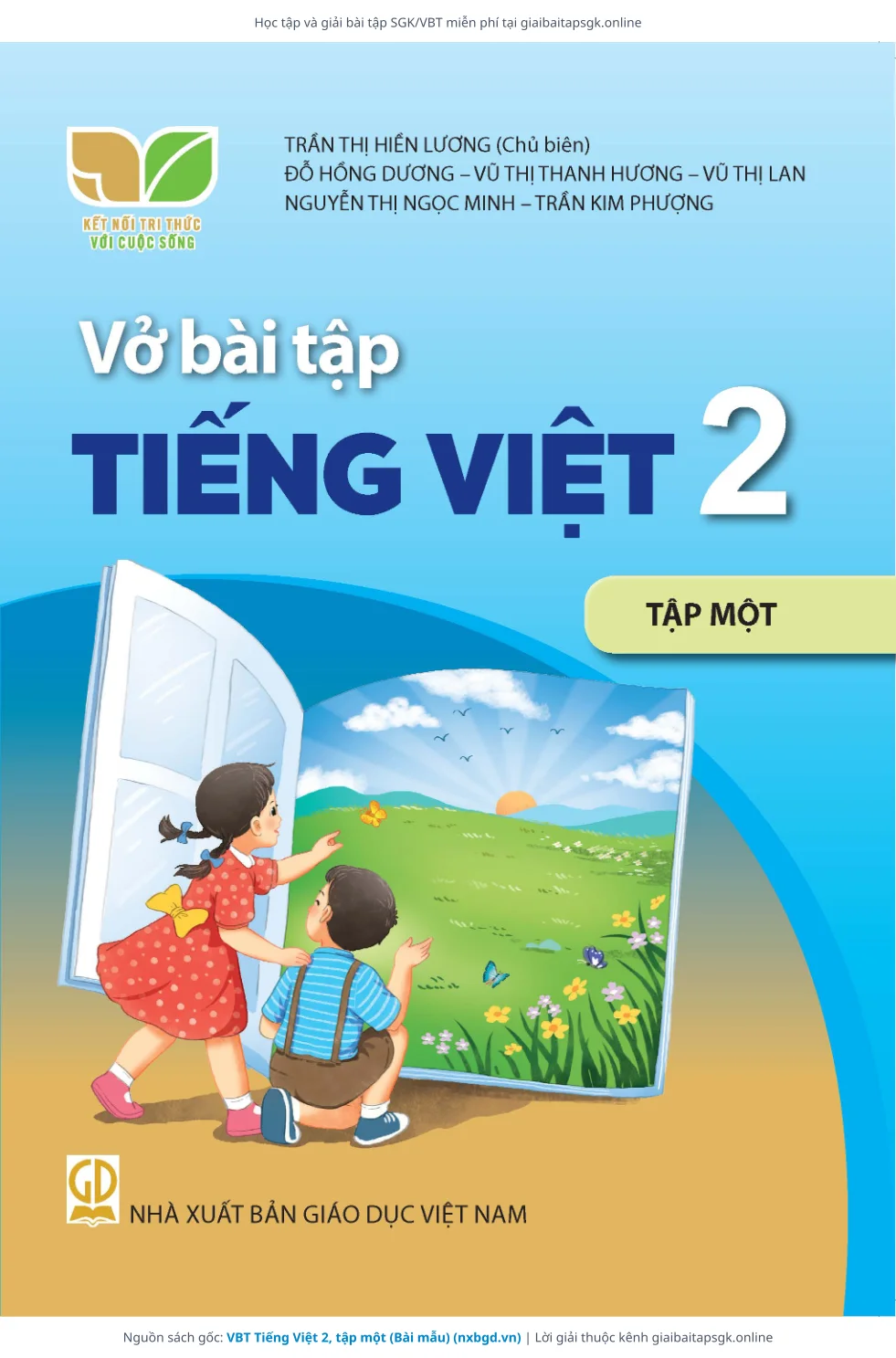 Trang 1 sách giáo khoa VBT Tiếng Việt 2, tập một (Bài mẫu) bản chuẩn