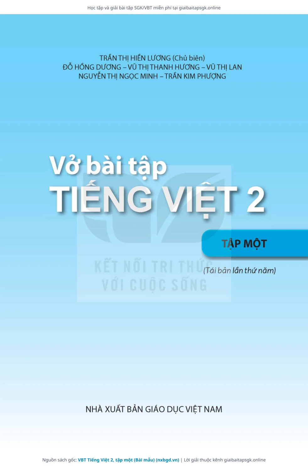 Trang 2 sách giáo khoa VBT Tiếng Việt 2, tập một (Bài mẫu) thu nhỏ
