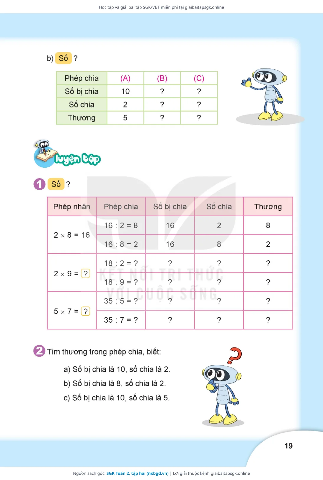 Trang 17 sách giáo khoa SGK Toán 2, tập hai bản chuẩn