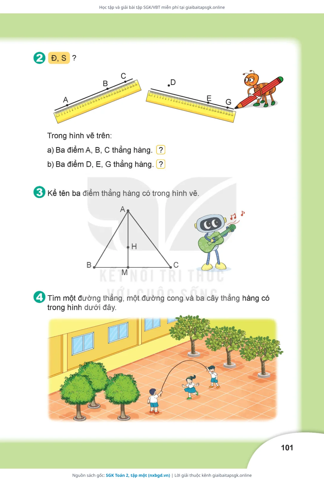 Trang 101 sách giáo khoa SGK Toán 2, tập một thu nhỏ