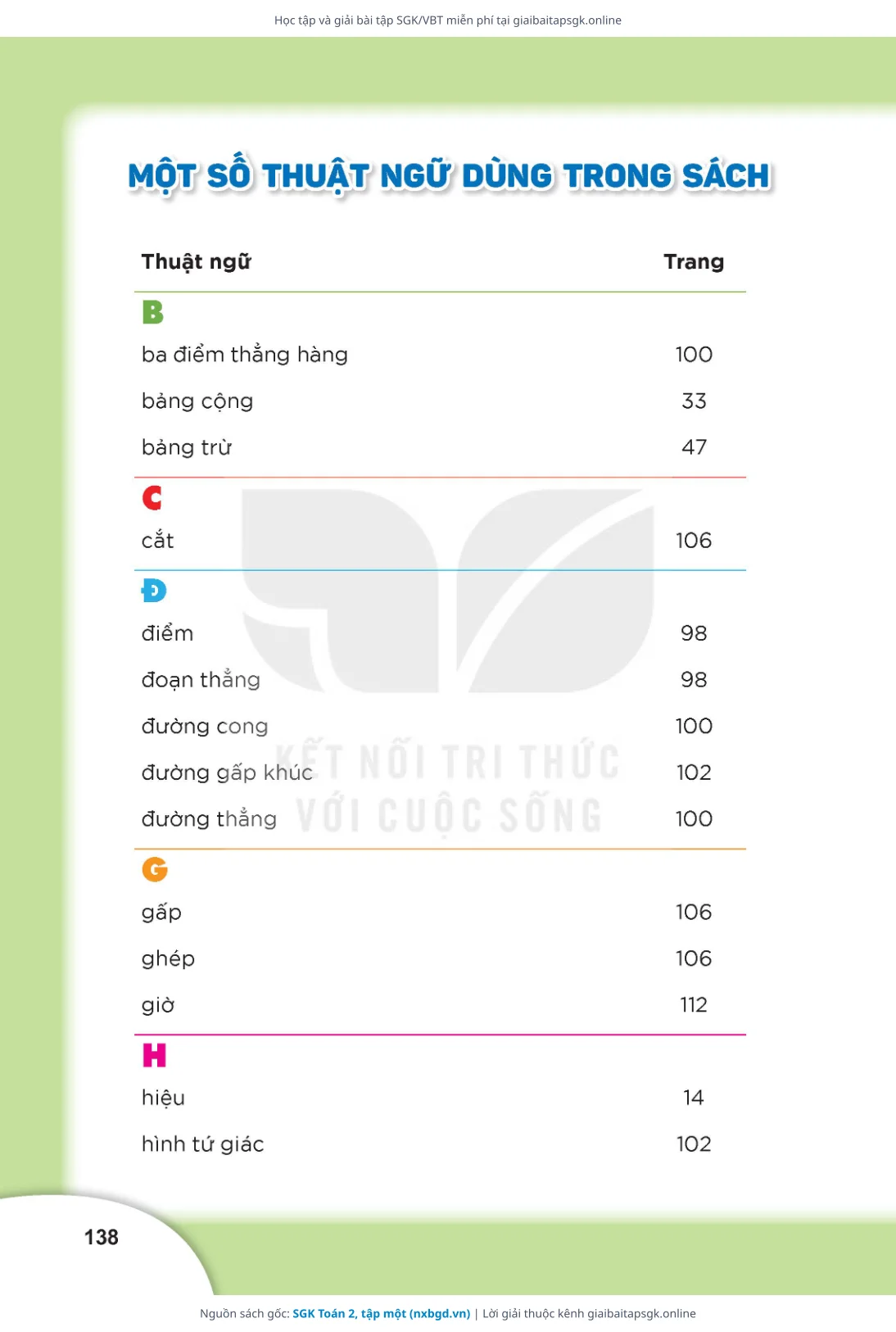 Trang 138 sách giáo khoa SGK Toán 2, tập một thu nhỏ