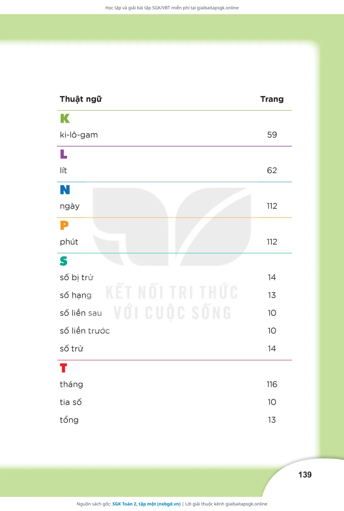 Trang 139 sách giáo khoa SGK Toán 2, tập một thu nhỏ