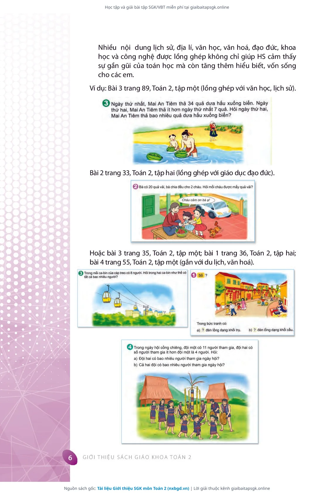 Trang 7 sách giáo khoa Tài liệu Giới thiệu SGK môn Toán 2 thu nhỏ