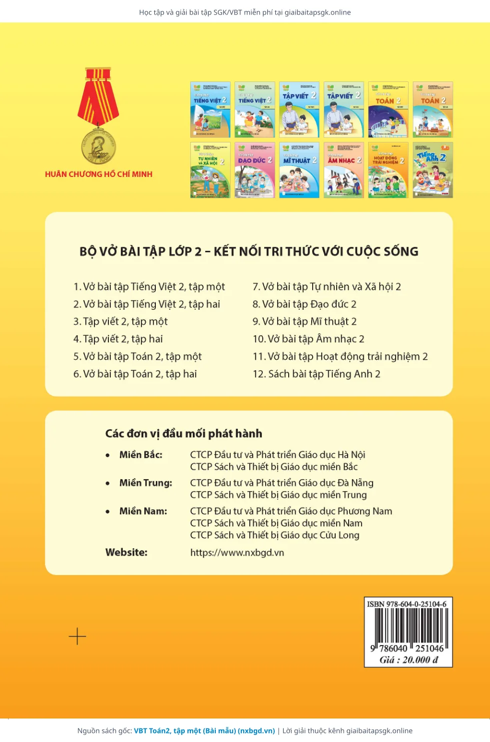 Trang 12 sách giáo khoa VBT Toán2, tập một (Bài mẫu) thu nhỏ
