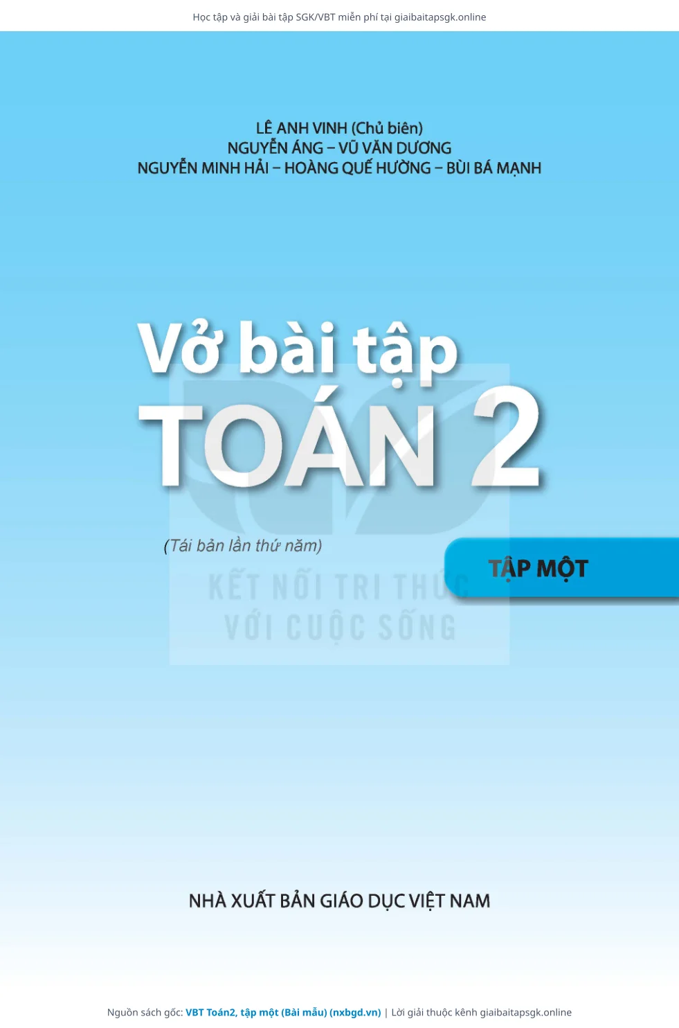 Trang 2 sách giáo khoa VBT Toán2, tập một (Bài mẫu) thu nhỏ