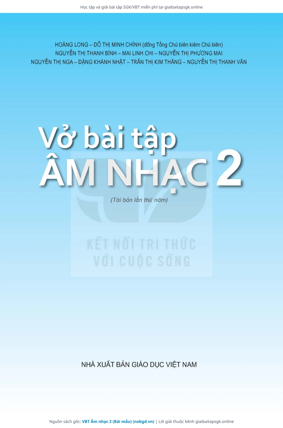 Trang 2 sách giáo khoa VBT Âm nhạc 2 (Bài mẫu) thu nhỏ