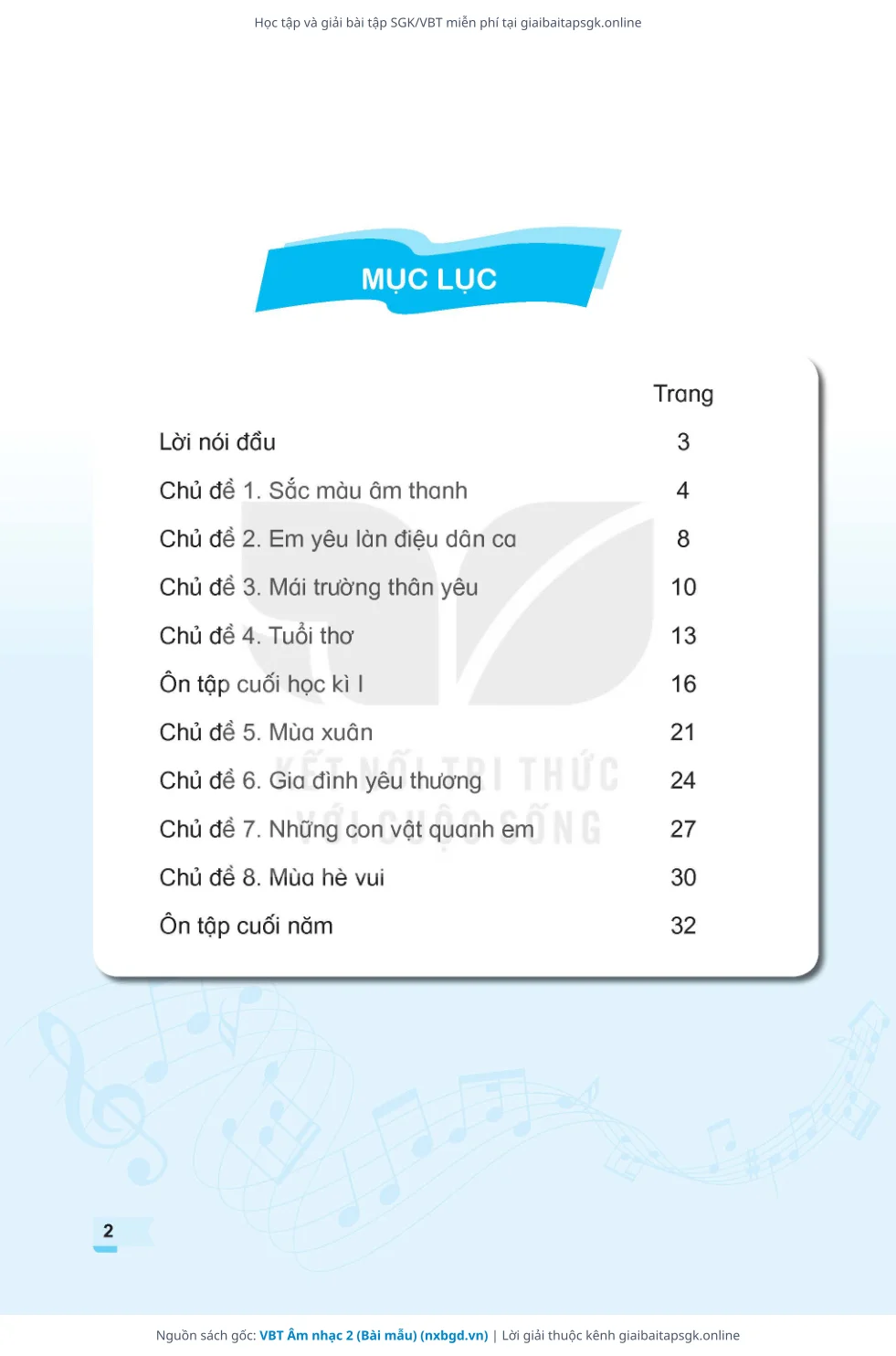 Trang 3 sách giáo khoa VBT Âm nhạc 2 (Bài mẫu) thu nhỏ