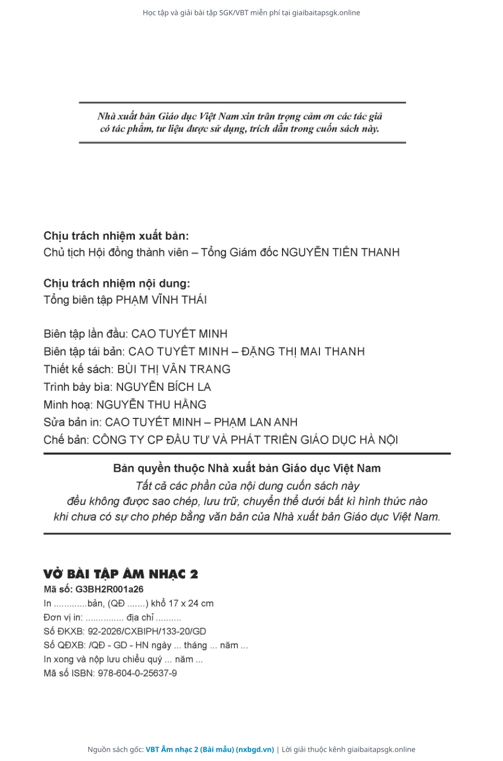 Trang 9 sách giáo khoa VBT Âm nhạc 2 (Bài mẫu) thu nhỏ