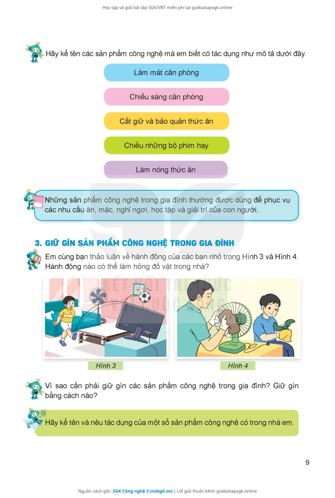 Trang 10 sách giáo khoa SGK Công nghệ 3 thu nhỏ