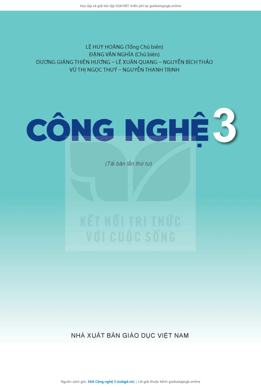 Trang 2 sách giáo khoa SGK Công nghệ 3 thu nhỏ