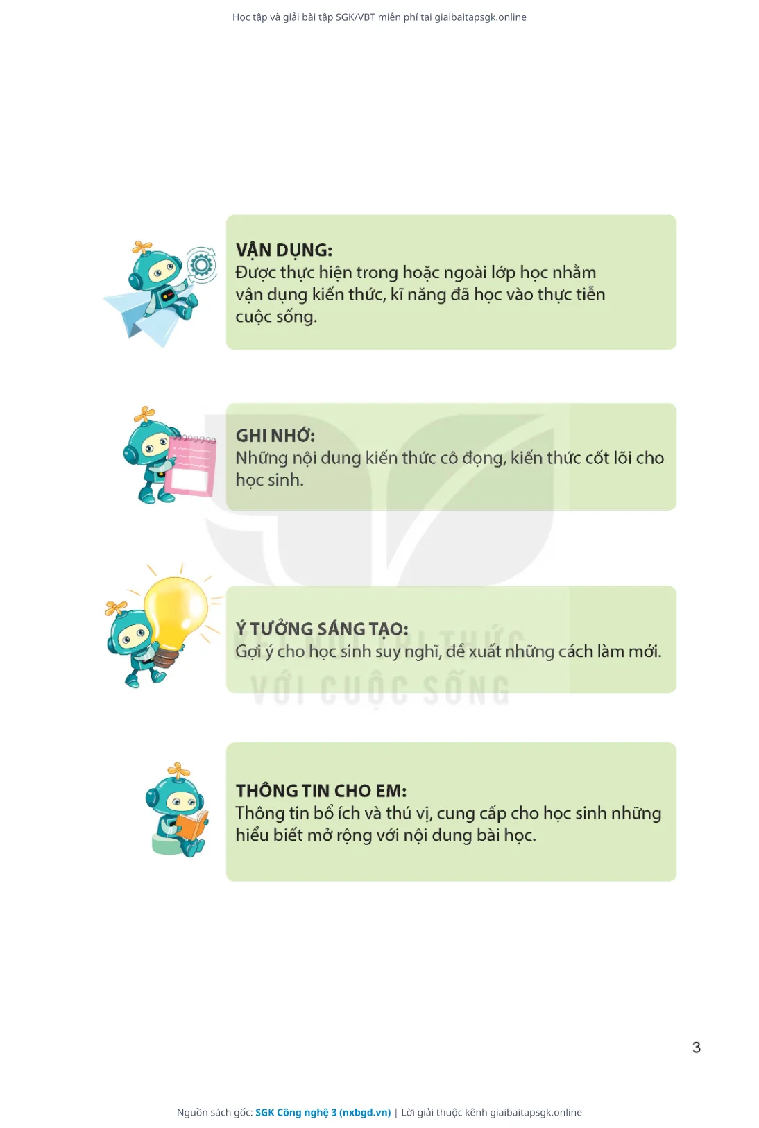 Trang 4 sách giáo khoa SGK Công nghệ 3 thu nhỏ
