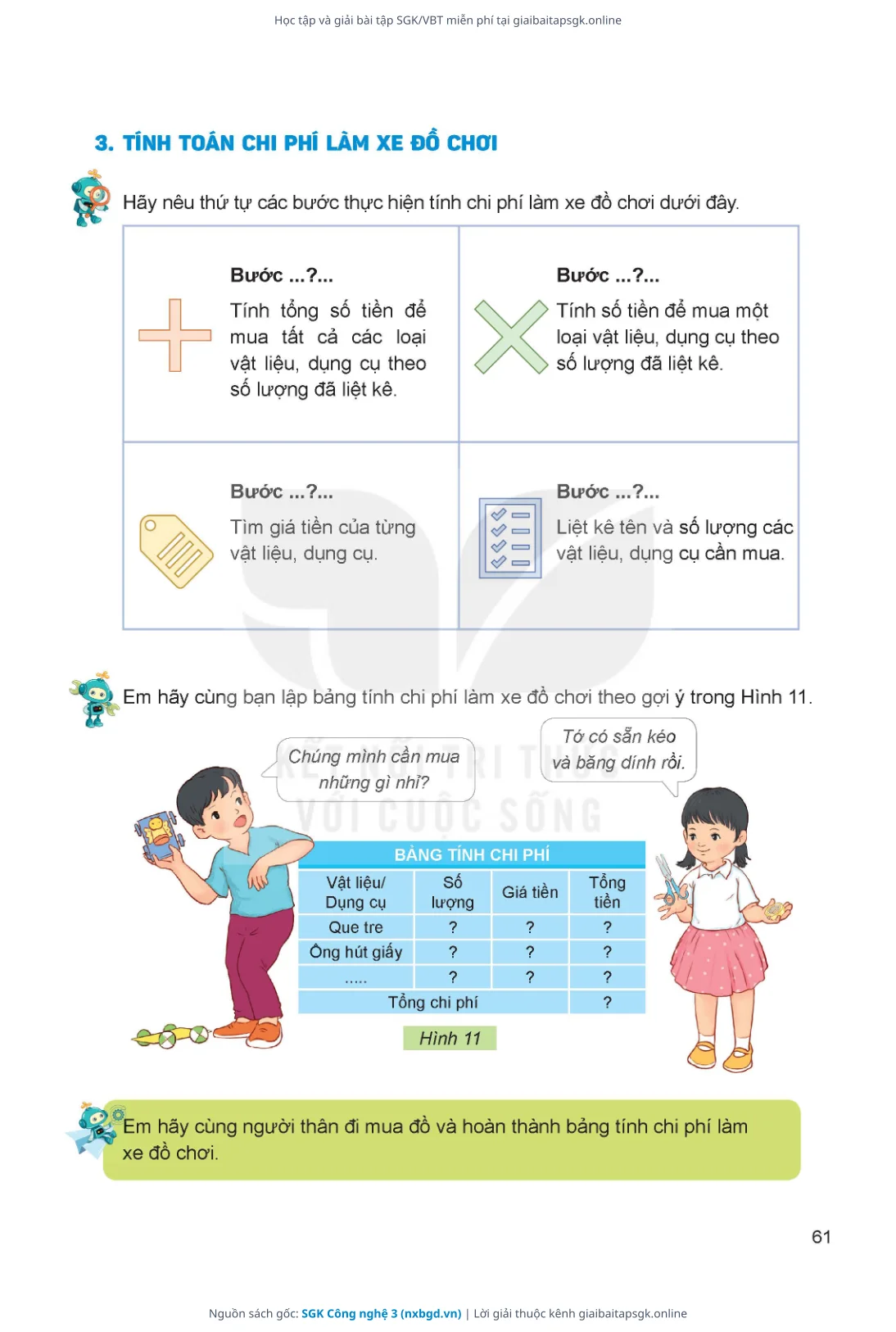 Trang 62 sách giáo khoa SGK Công nghệ 3 thu nhỏ