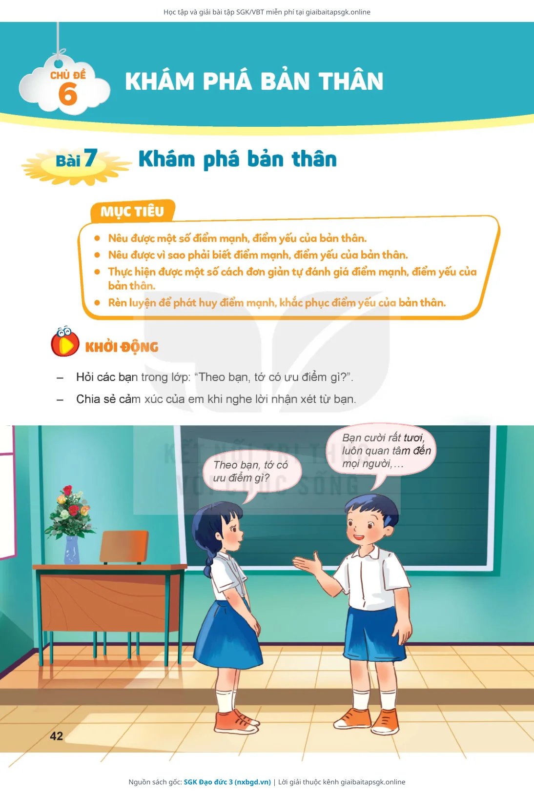 Trang 42 sách giáo khoa SGK Đạo đức 3 bản chuẩn
