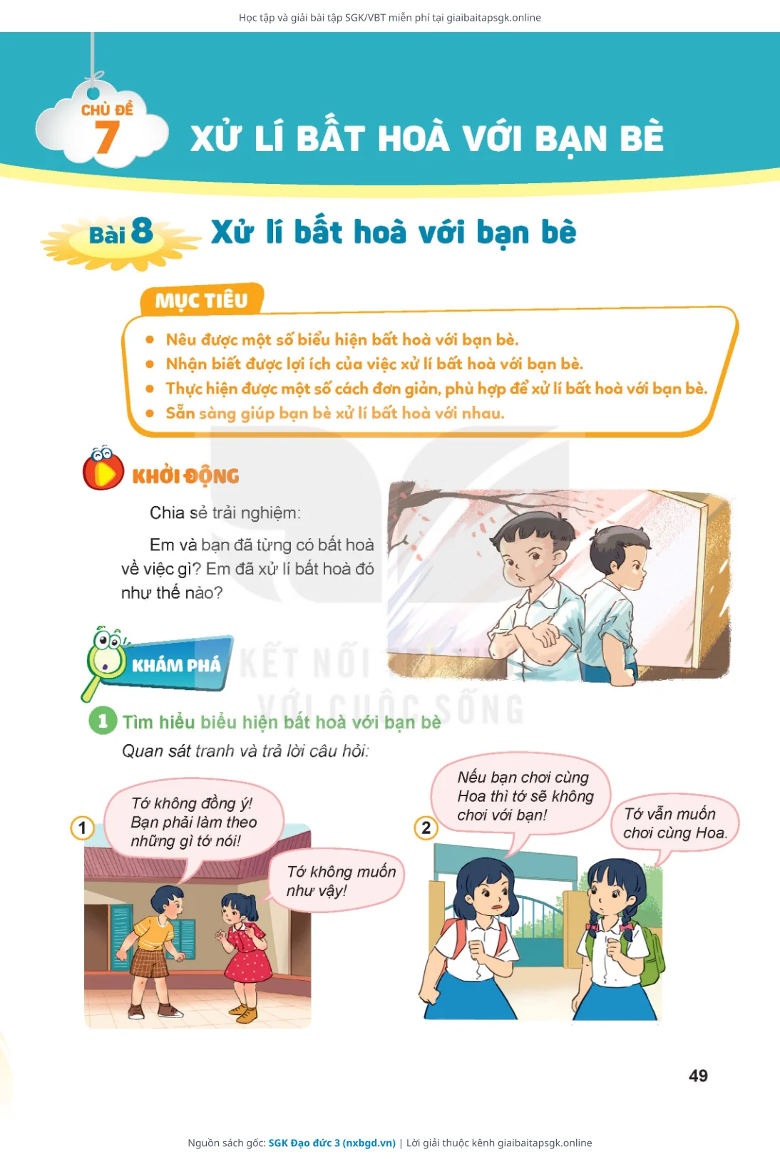 Trang 50 sách giáo khoa SGK Đạo đức 3 thu nhỏ