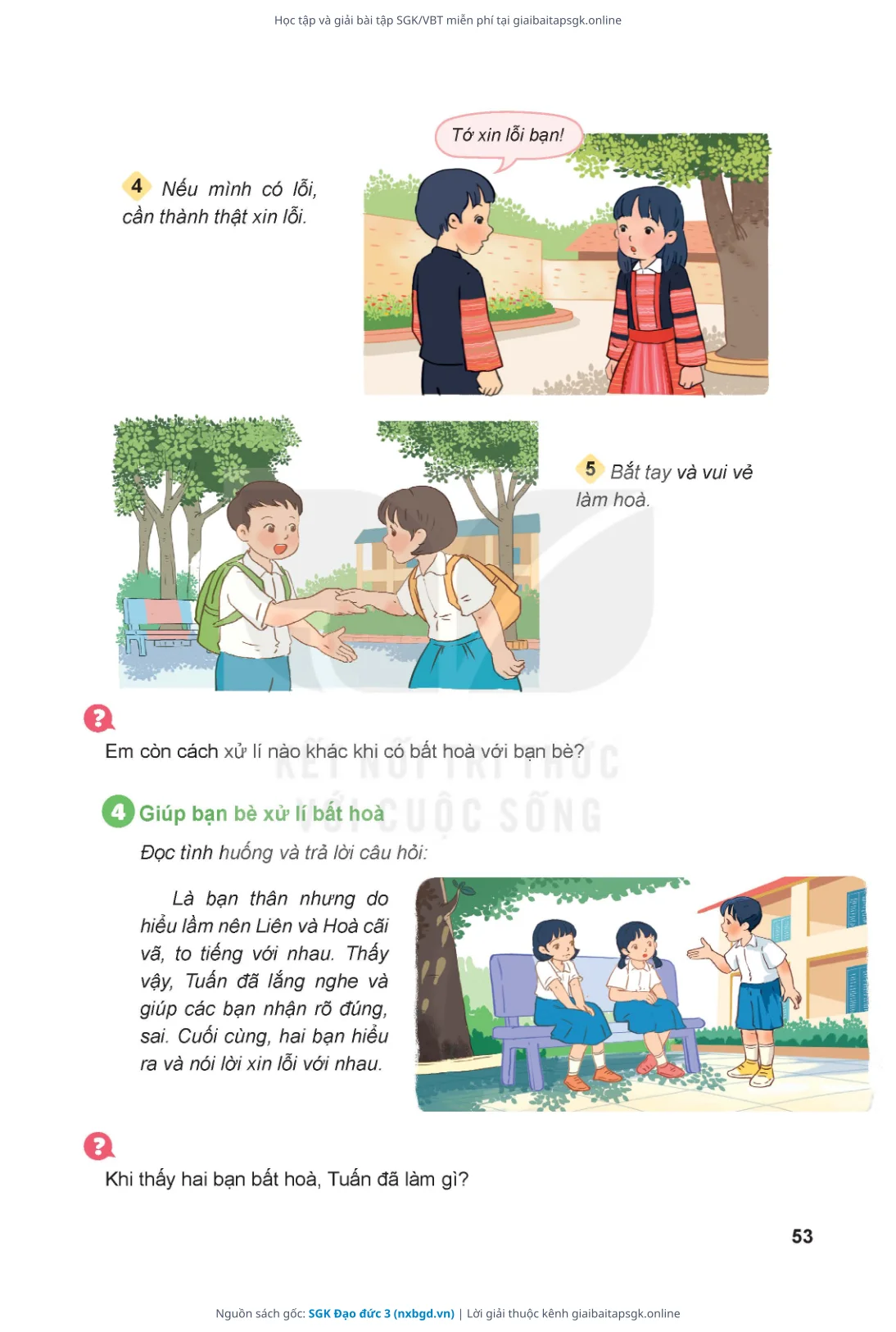 Trang 54 sách giáo khoa SGK Đạo đức 3 thu nhỏ