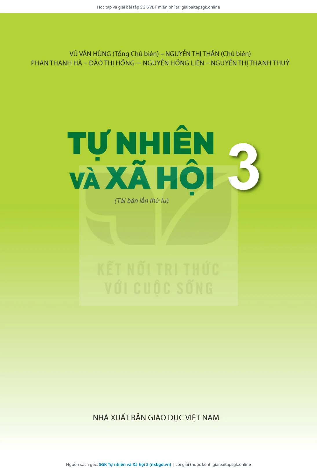 Trang 2 sách giáo khoa SGK Tự nhiên và Xã hội 3 thu nhỏ