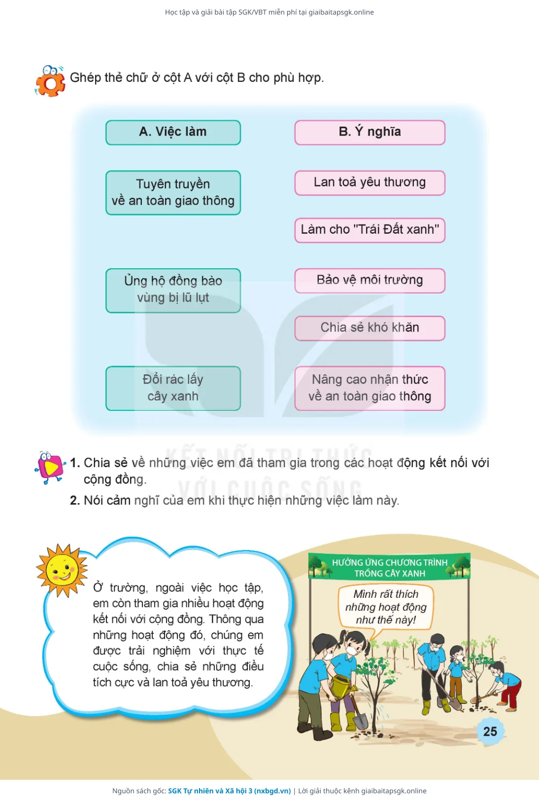 Trang 26 sách giáo khoa SGK Tự nhiên và Xã hội 3 thu nhỏ