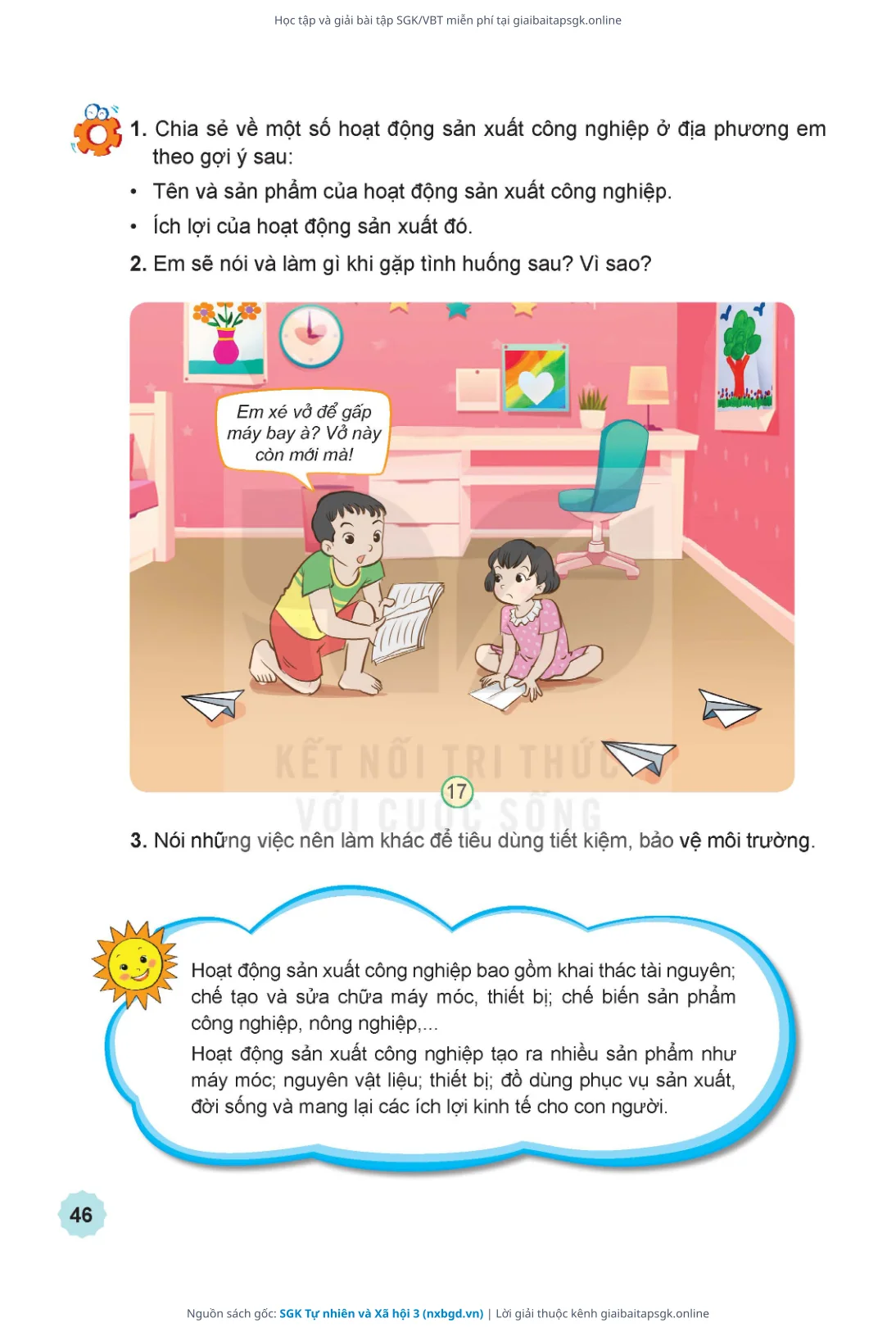 Trang 47 sách giáo khoa SGK Tự nhiên và Xã hội 3 thu nhỏ