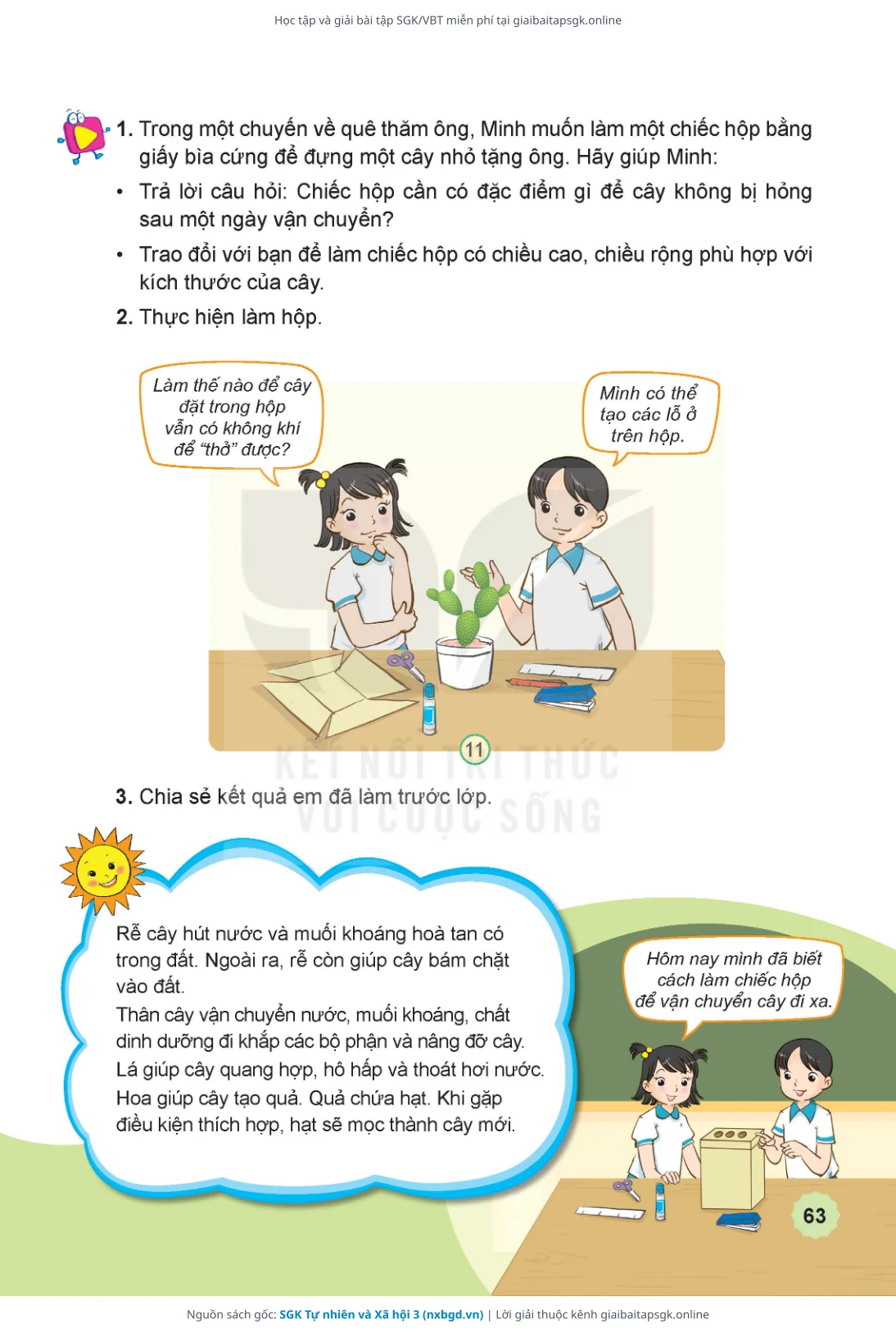 Trang 64 sách giáo khoa SGK Tự nhiên và Xã hội 3 thu nhỏ