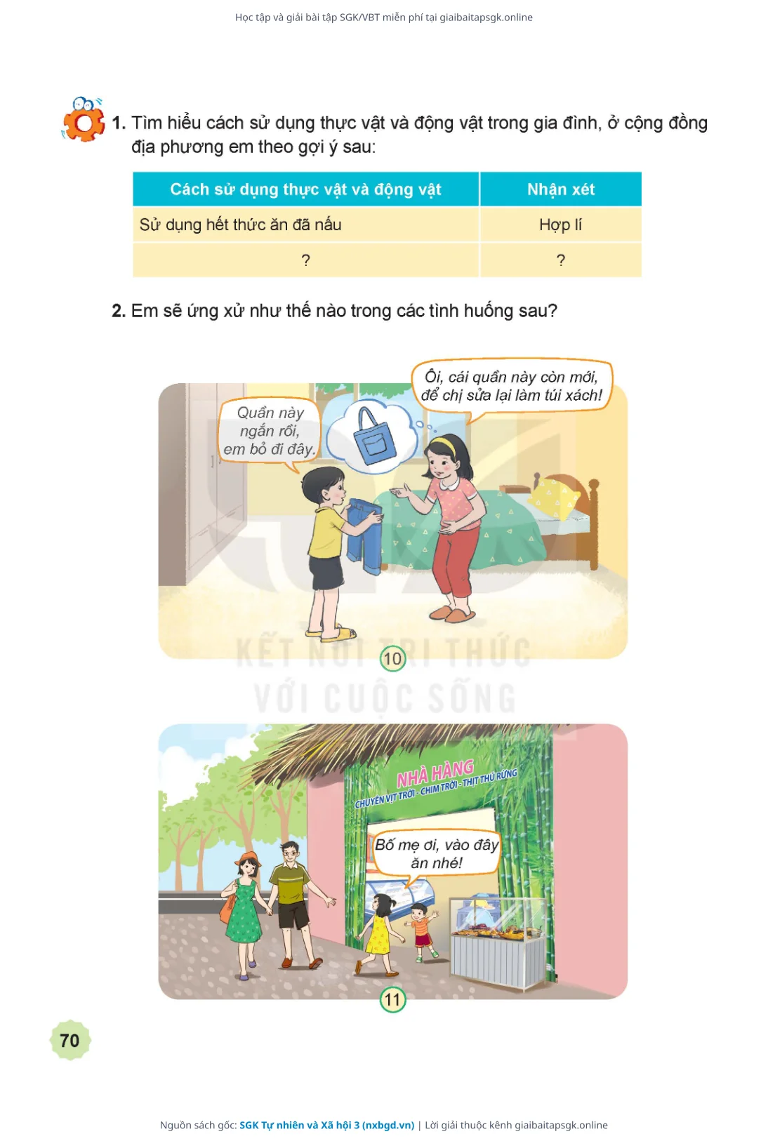 Trang 71 sách giáo khoa SGK Tự nhiên và Xã hội 3 thu nhỏ