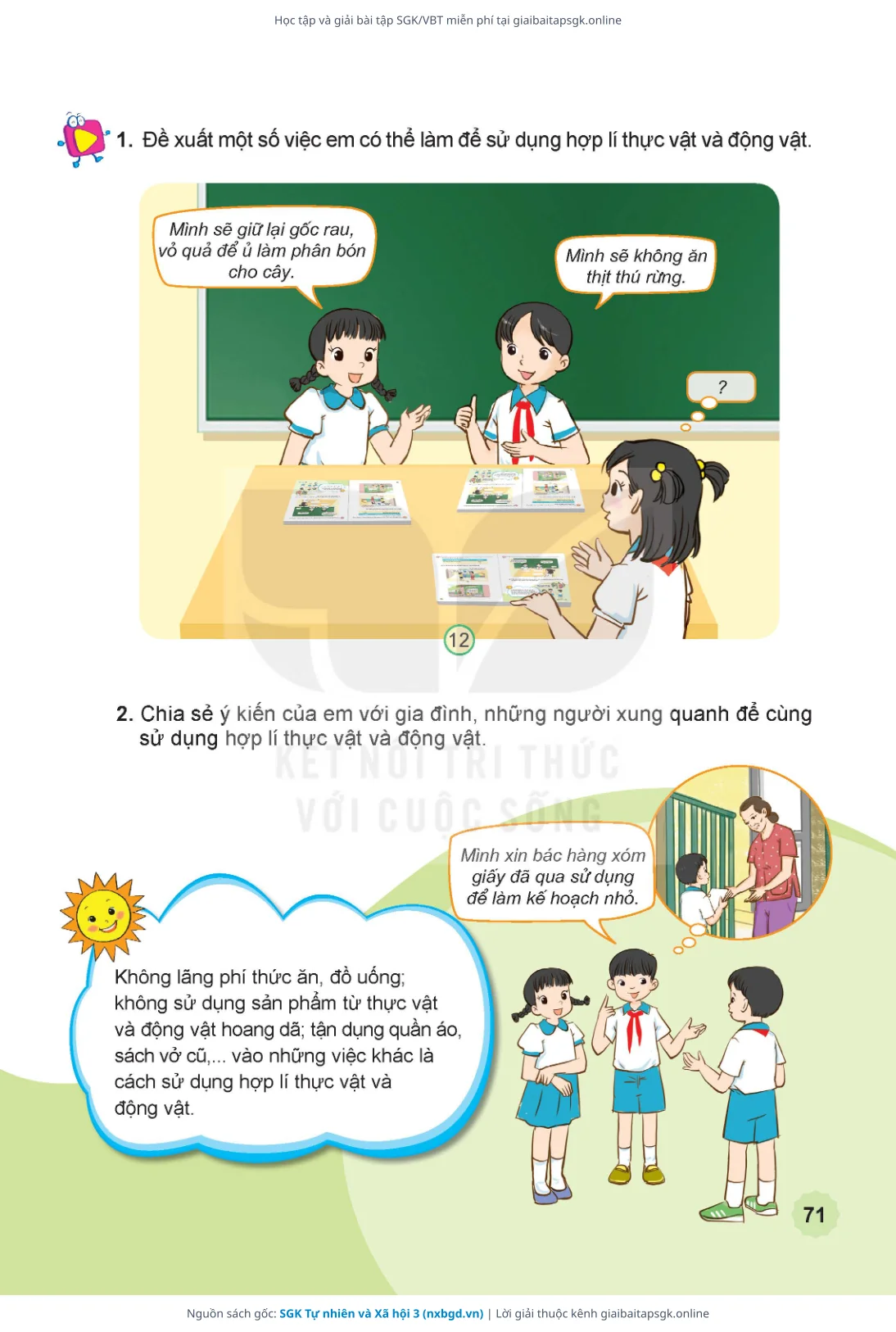Trang 72 sách giáo khoa SGK Tự nhiên và Xã hội 3 thu nhỏ