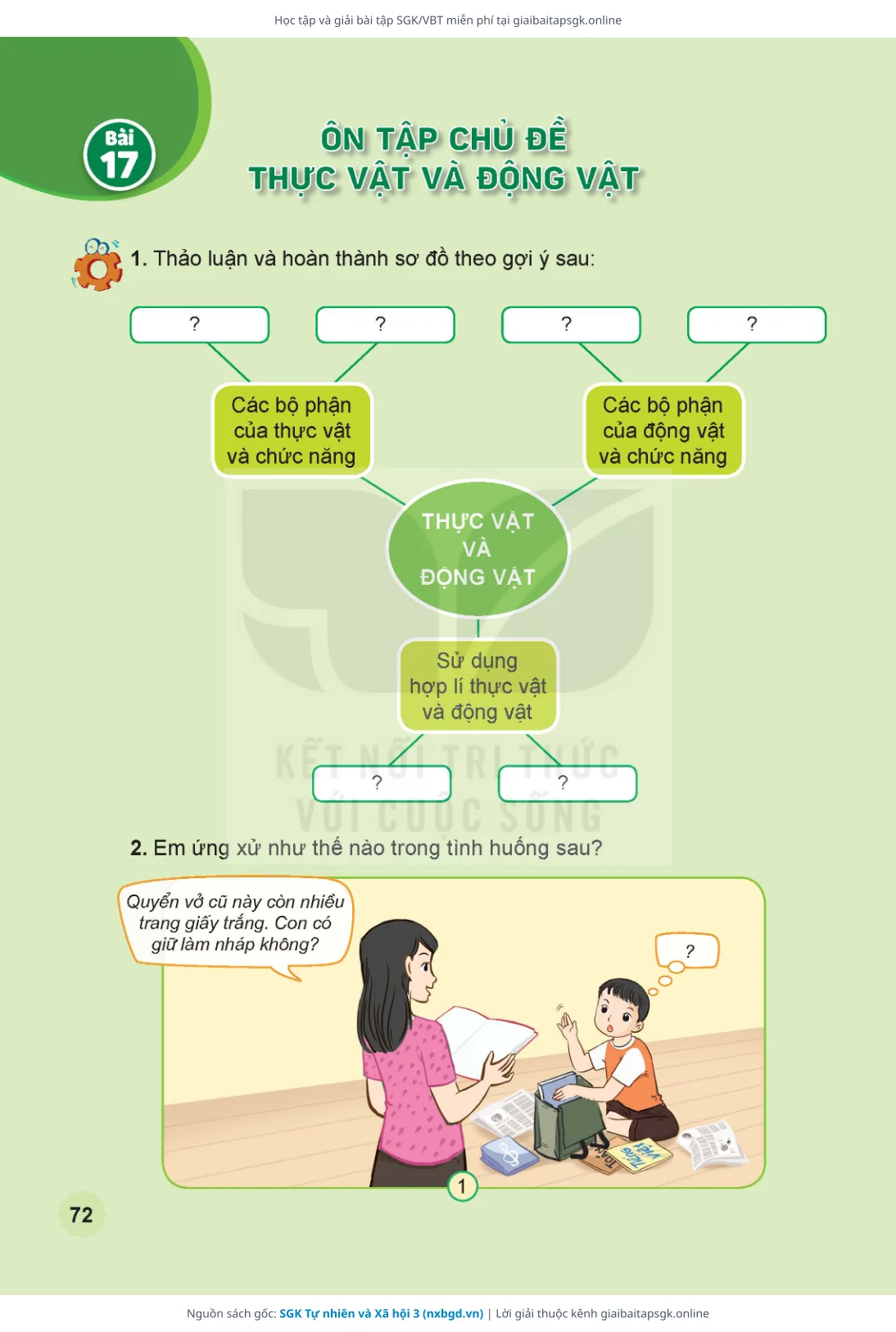 Trang 73 sách giáo khoa SGK Tự nhiên và Xã hội 3 thu nhỏ