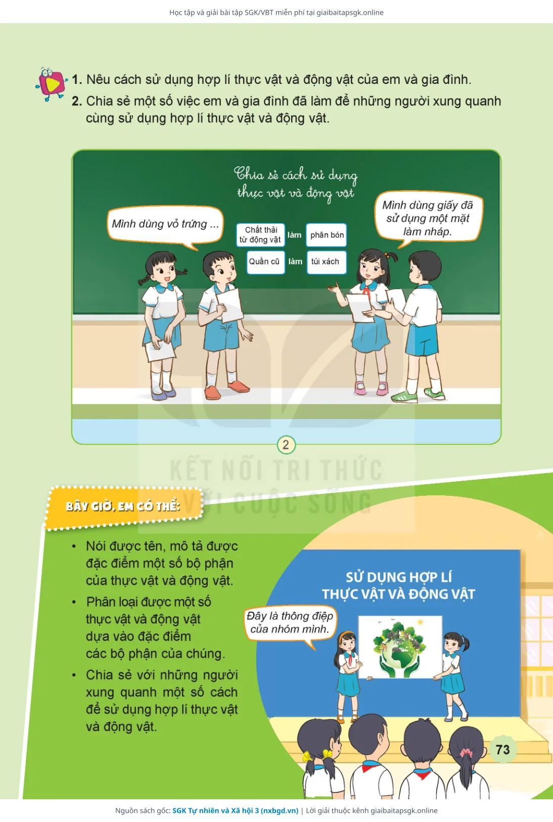 Trang 74 sách giáo khoa SGK Tự nhiên và Xã hội 3 thu nhỏ