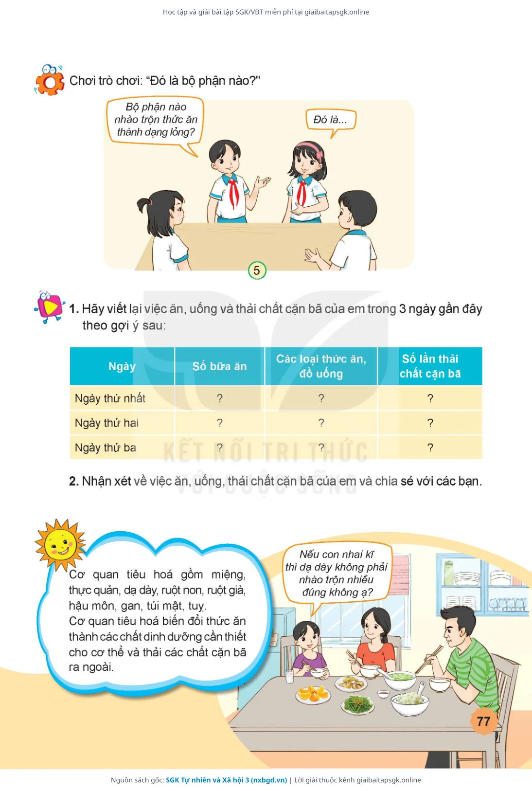Trang 78 sách giáo khoa SGK Tự nhiên và Xã hội 3 thu nhỏ
