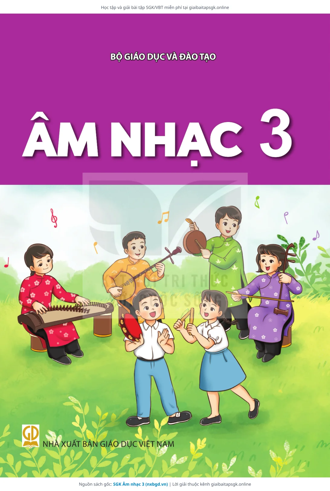 Trang 1 sách giáo khoa SGK Âm nhạc 3 bản chuẩn