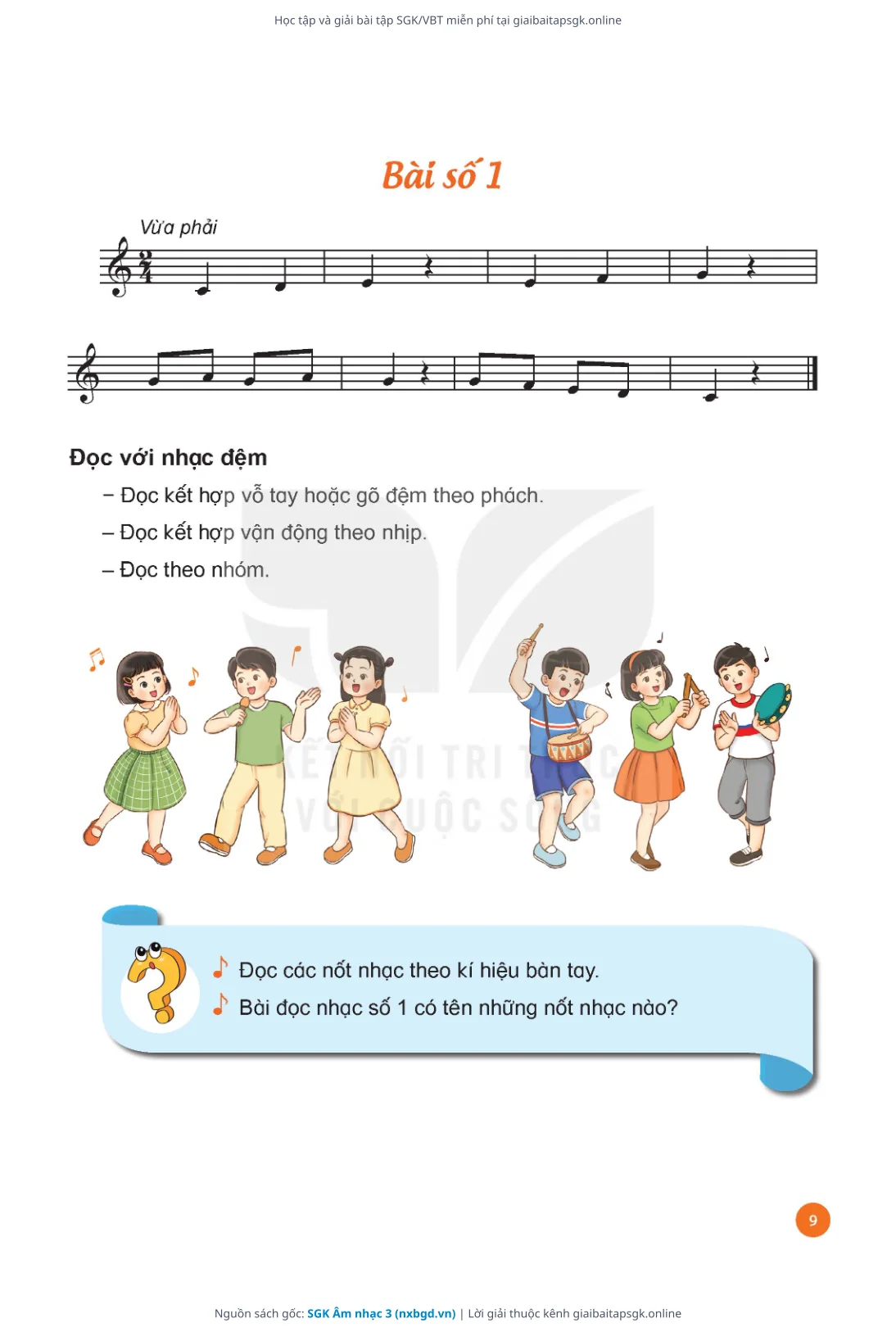 Trang 10 sách giáo khoa SGK Âm nhạc 3 thu nhỏ