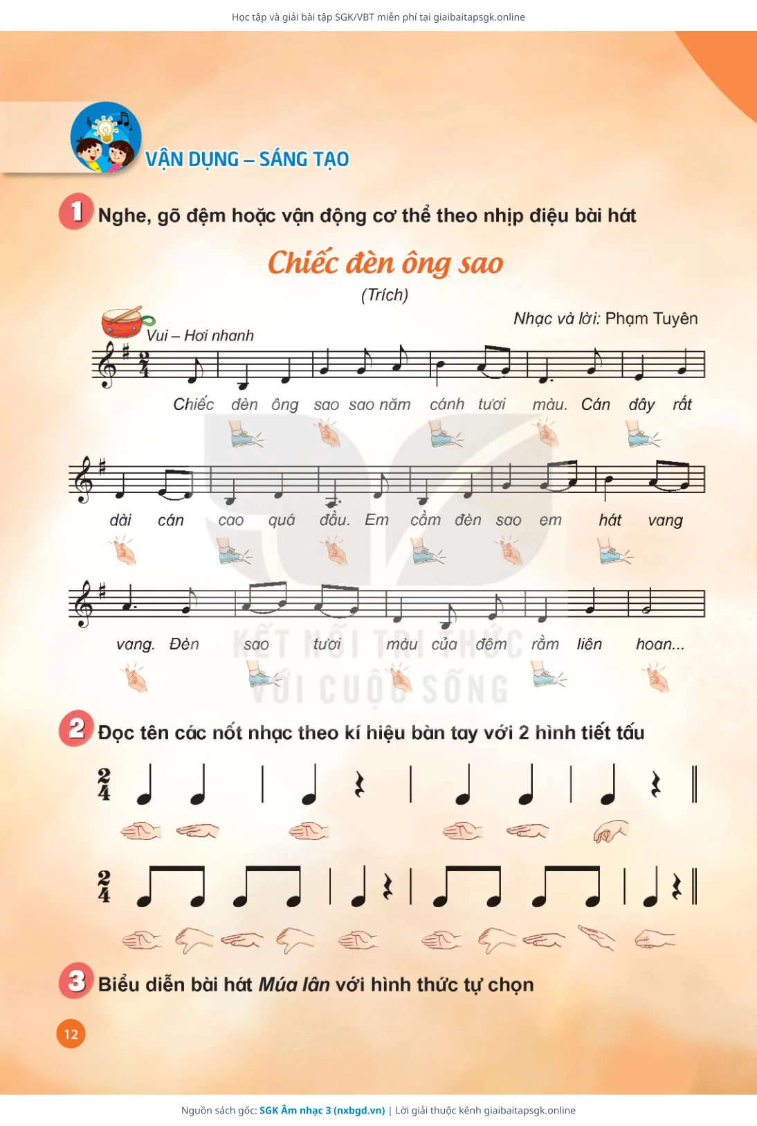 Trang 13 sách giáo khoa SGK Âm nhạc 3 thu nhỏ