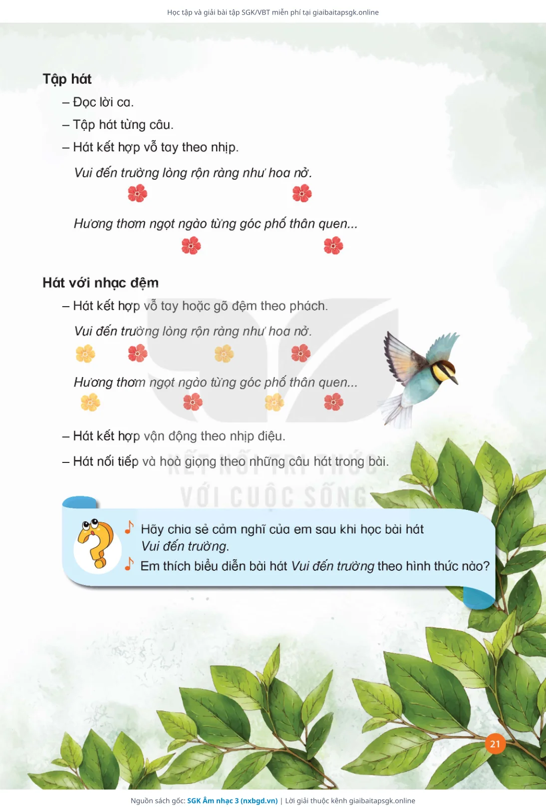 Trang 22 sách giáo khoa SGK Âm nhạc 3 thu nhỏ