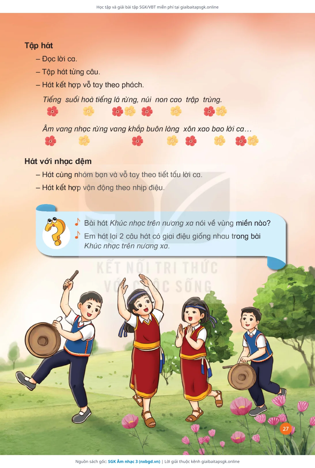Trang 28 sách giáo khoa SGK Âm nhạc 3 thu nhỏ