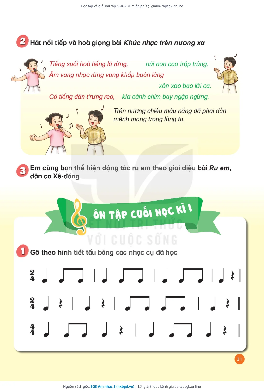Trang 32 sách giáo khoa SGK Âm nhạc 3 thu nhỏ