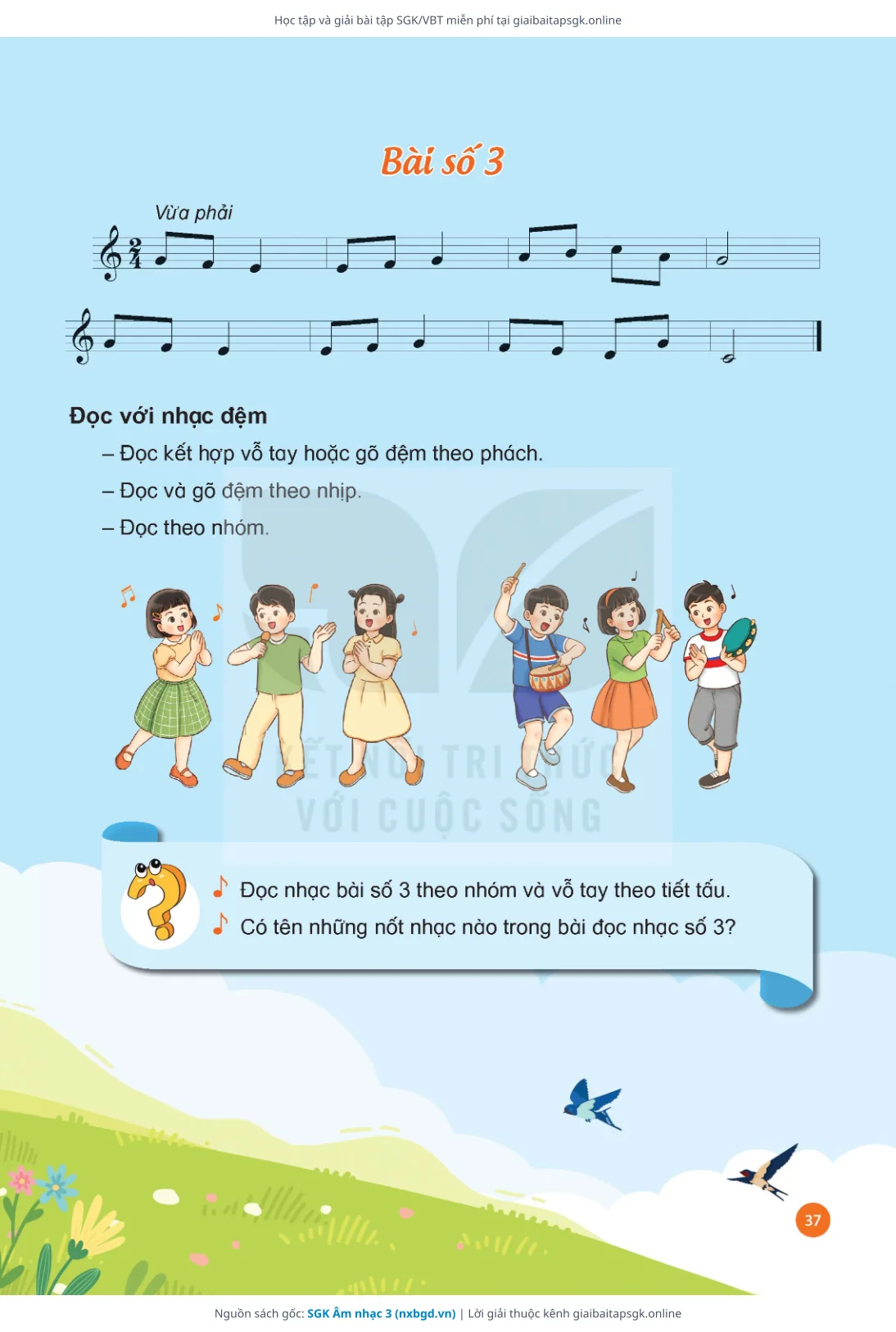 Trang 38 sách giáo khoa SGK Âm nhạc 3 thu nhỏ
