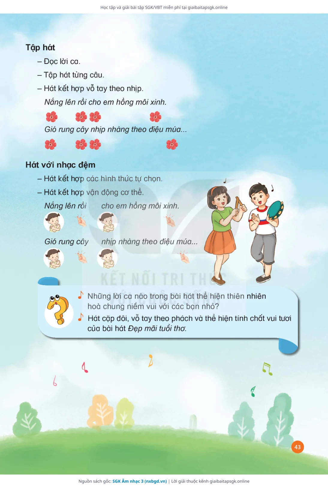 Trang 44 sách giáo khoa SGK Âm nhạc 3 thu nhỏ